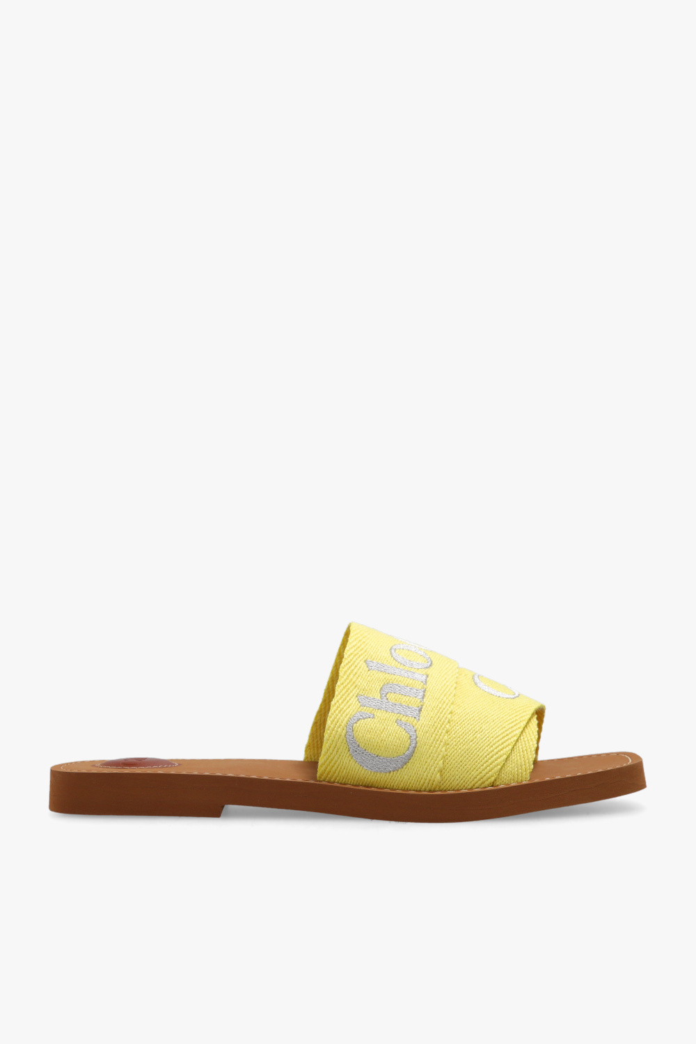 Yellow 'Woody' slides Chloé - SchaferandweinerShops Tonga